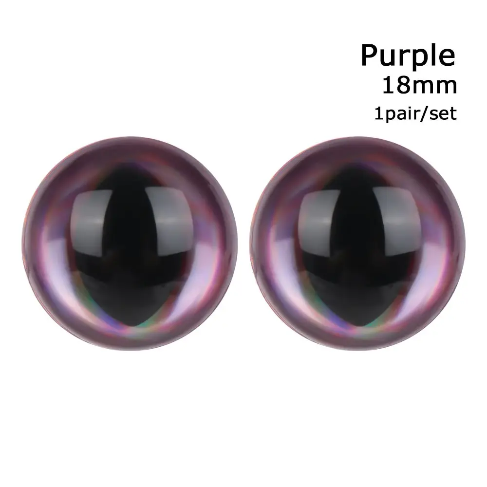 Ojos de Gato 3D de 12/15/18 mm para Manualidades, Ojos con Pestañas, Accesorios, Suministros para Animales