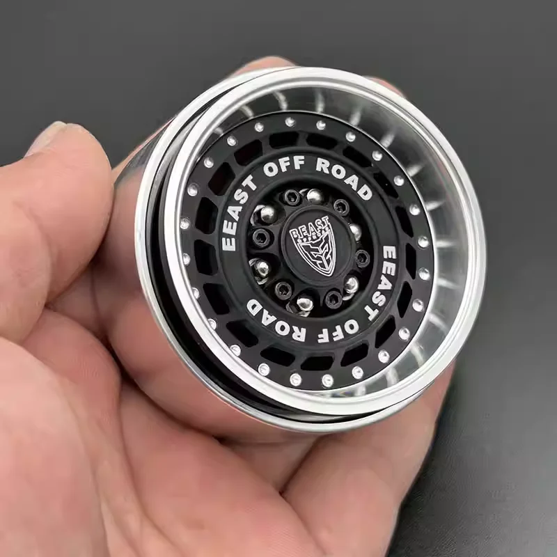 4 Uds. Accesorios modificados de cubo de rueda de Metal de 2,6 pulgadas para coche trepador de control remoto 1/8 fácil de controlar 4082 H8H TRX4 1:7 Relalo MK07