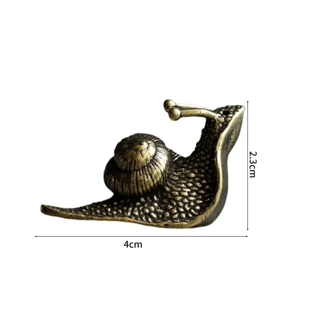 Creative Brass Ornament High Simulation Brass Sculpture Vintage Tea Pet Outdoor Pond Garden Snail Figurine