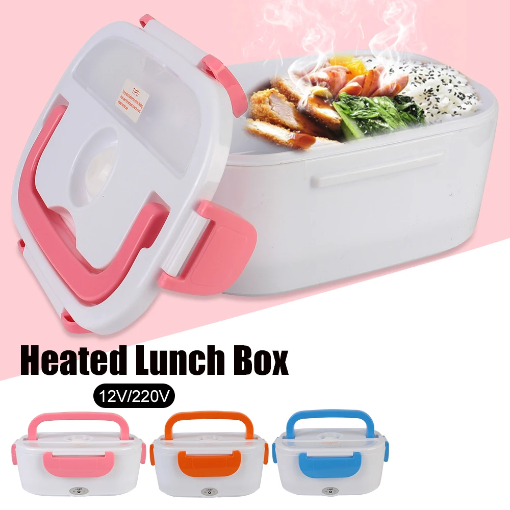 Portable Fast Heating Food container Travel Car Work Heating Bento Box 12V 220V EU Plug Electric Heated Lunch Box Dinnerware