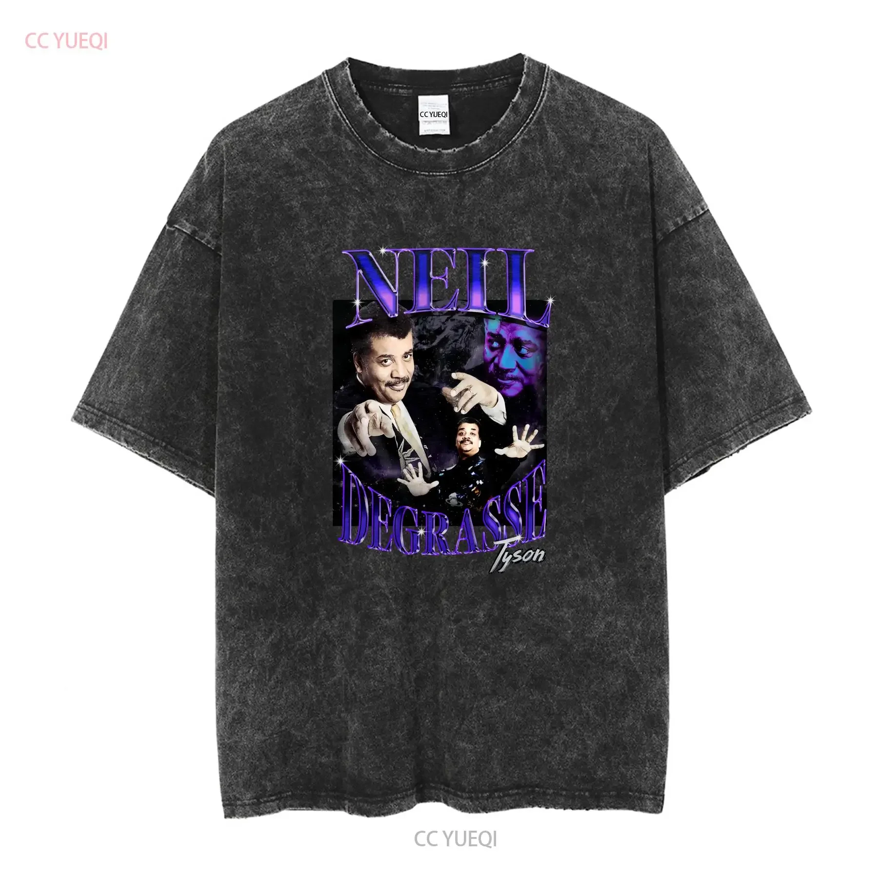 Neil deGrasse Tyson 90's Bootleg T Shirt long or short sleeves vintage Washed Top For Everyday Wear fashion Slightly Casual