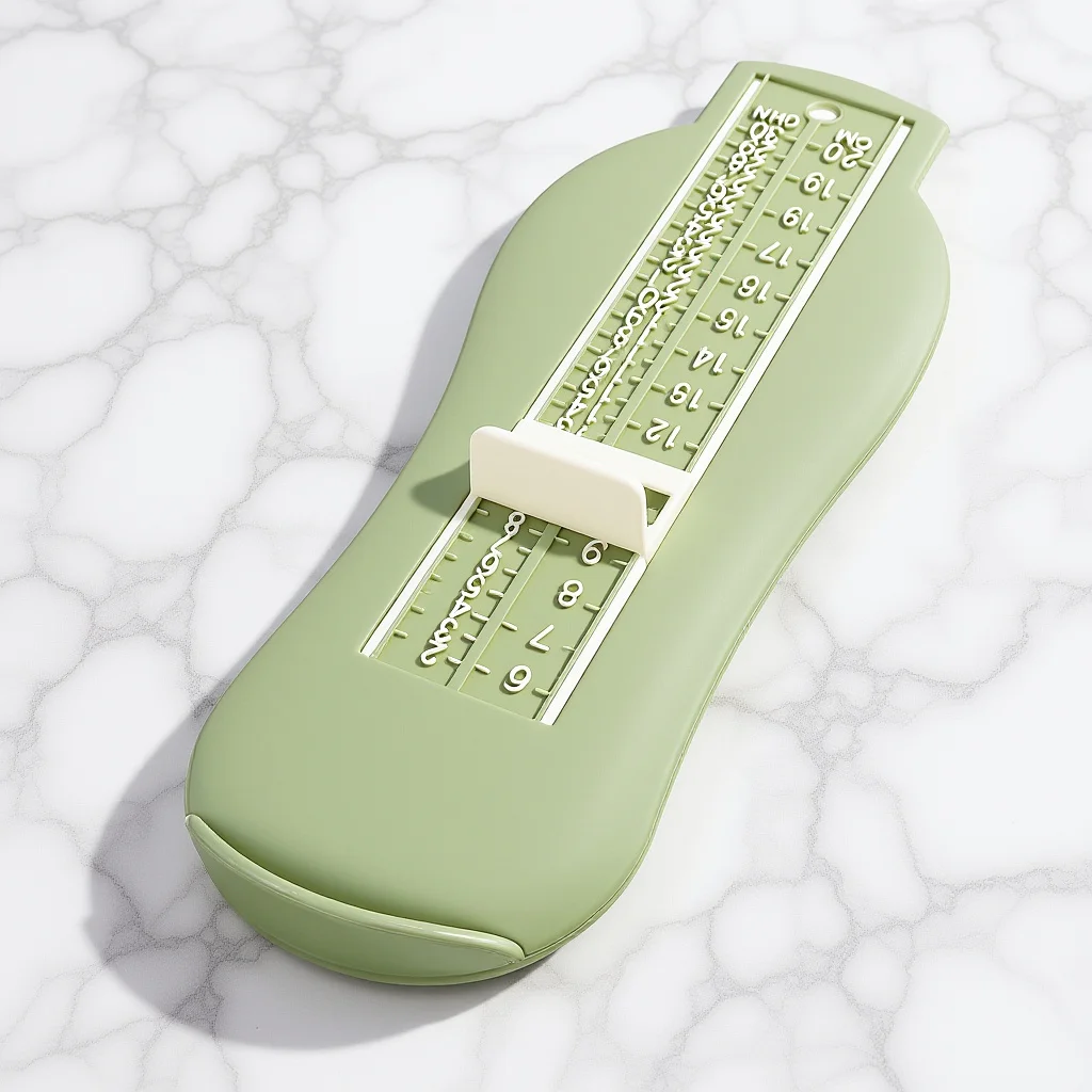 

Slidable Baffle Lightweight Foot Gauge Smooth Surface Practical Design For Shoe Size Measurement Tool (Green)