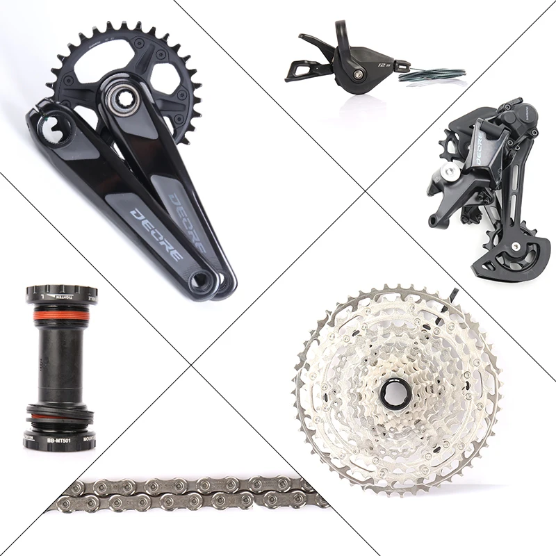 DEORE M6100 12 Speed MTB Bike Derailleur Groupset 32T 170mm Crankset 10-51T Cassette SRAM SX NX EAGLE Sprocket 11-50T