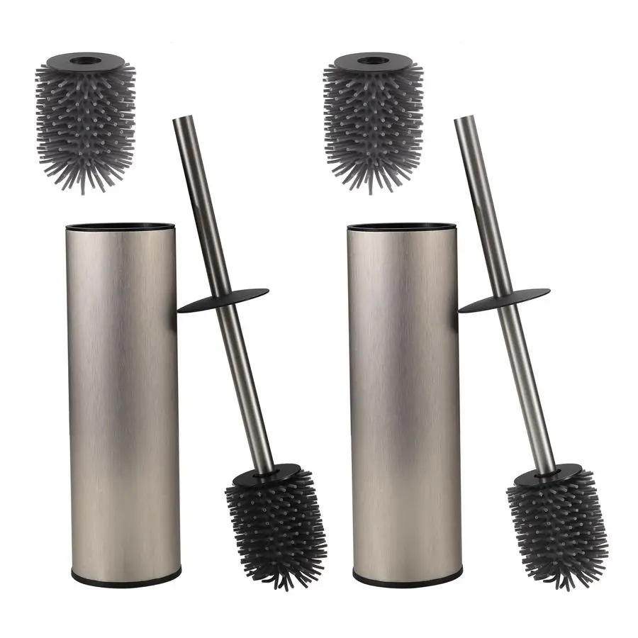 

Brush and Holder,Stainless Steel Toilet Brushes for Bathroom with Holder 2pack Brushed Nickel