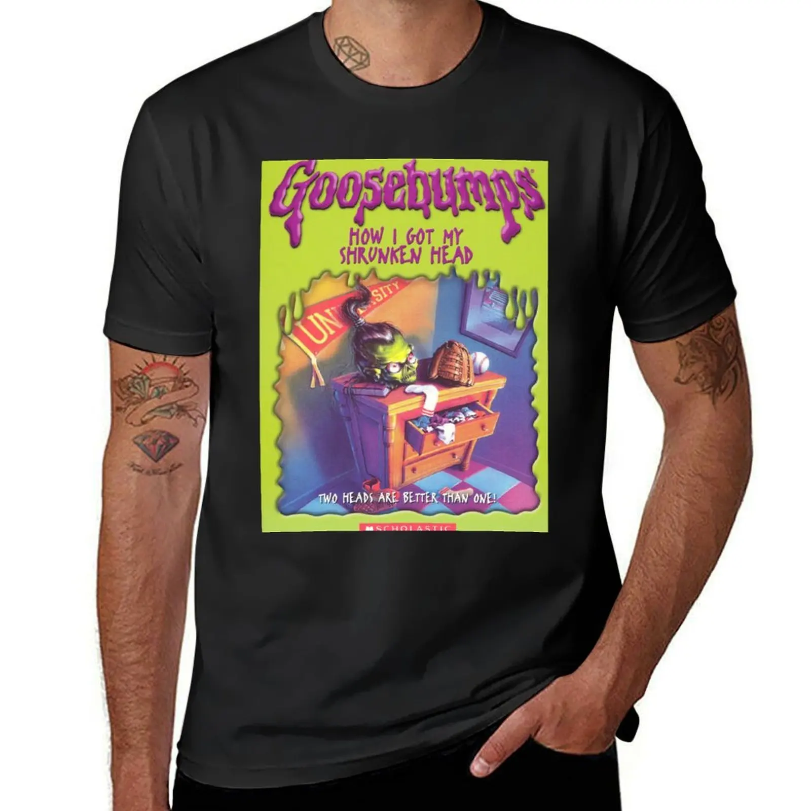 GooseBumps : How I Got My Shrunken Head T-Shirt kawaii clothes anime mens t shirts pack