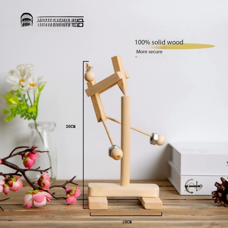 Presente criativo equilíbrio pássaro artesanato brinquedos clássicos das crianças quebra-cabeça gravidade pássaro ornamento figura de madeira presente aniversário