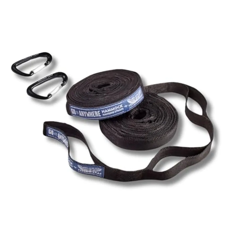 

Go Anywhere Hammock Straps by -Set of Two Nylon Straps, Each 12 Feet Long, 400lb Max - Easy to use, Pre-Looped, Tree Friendly,