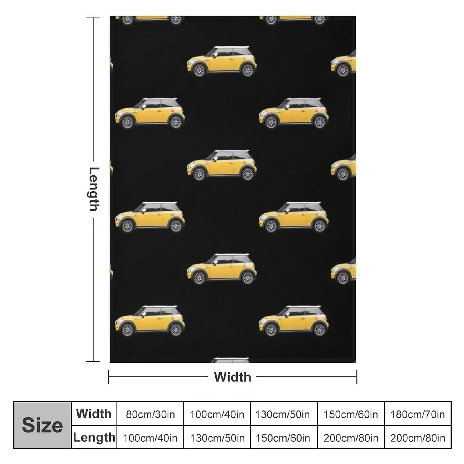Mini cooper Throw Blanket couch cozy soft plush fuzzy picnic outdoor blanket