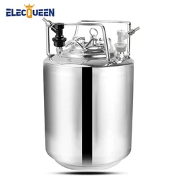 10L 2.5 Gallon Cornelius Style OB Keg,Stainless Steel Kegerator Beer Barrel Keg with Ball Lock Disconnect Connector & Swivel Nut