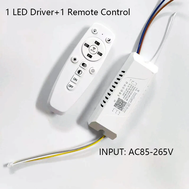 Kontrola aplikacji sterownik izolacji LED 2.4G zdalny inteligentny transformator LED (40-60W)X2 wejście AC 85-265V do ściemniania