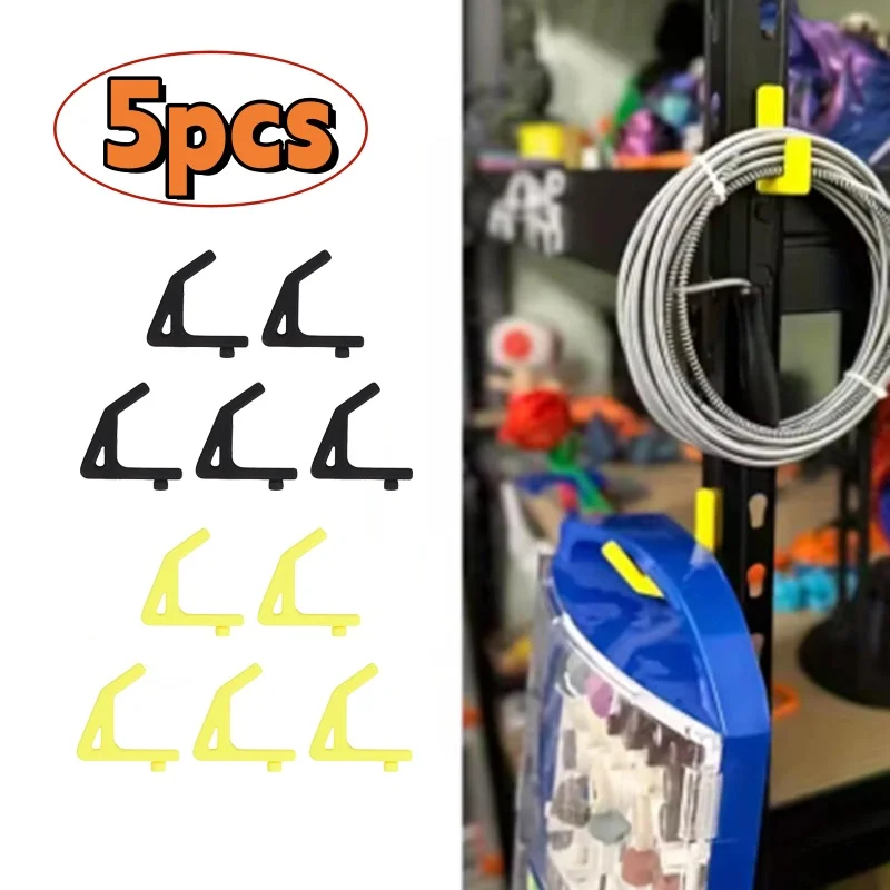 

5Pcs Heavy-Duty Garage Storage Hooks Industrial Utility Plastic Hooks Non-Slip Suitable For Tools Wall-Mounted Storage Hooks