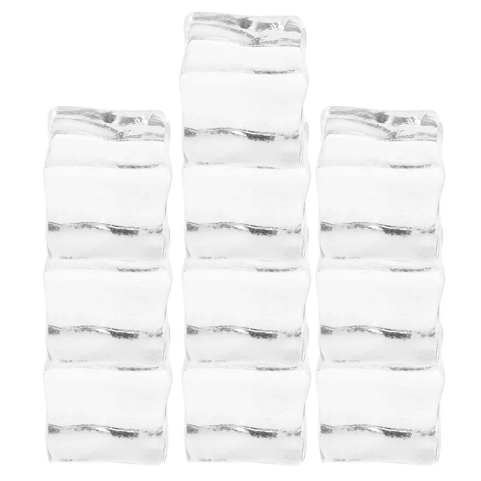 

20 pcs Fake Ice Cubes 1 Inch Acrylic Simulated Square Ice Rocks For Vase Fillers Table Scatter Decorative Wedding Centerpiece