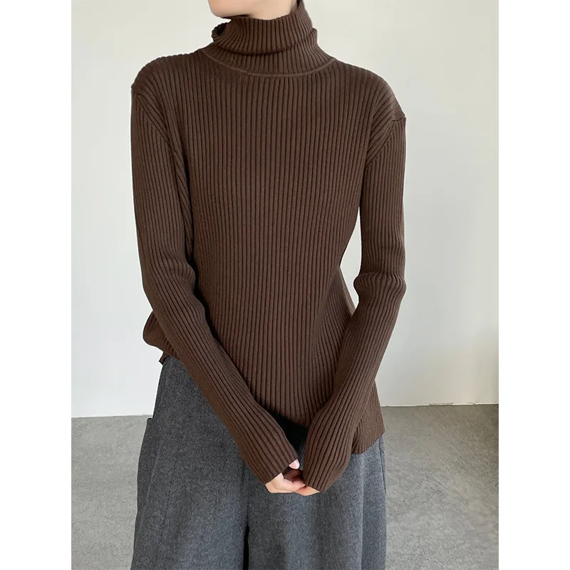 

Taochuan This Issue's Self-Reserved! Super Soft Pile Collar Ribbed Base Shirt For Women 25 Winter High-End Sweater YL677-1