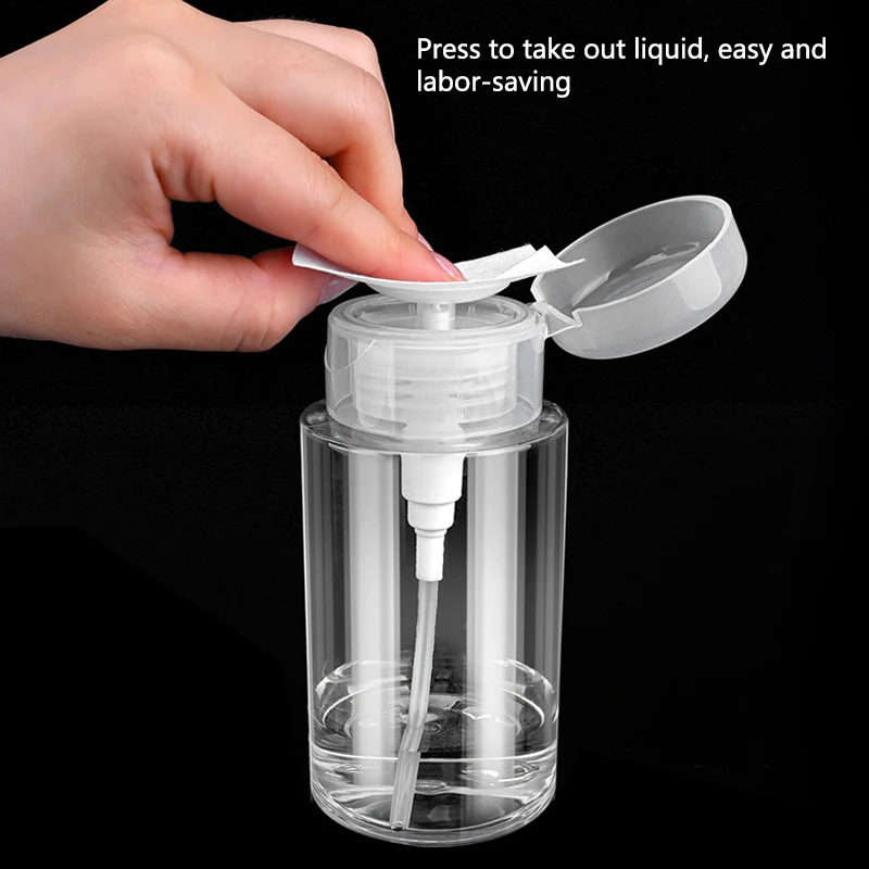 120/150/180ml Nail Refillable Bottles Empty Press Pump Dispenser Nail Art Polish Remover Cleaner Makeup Bottle Manicure Tool