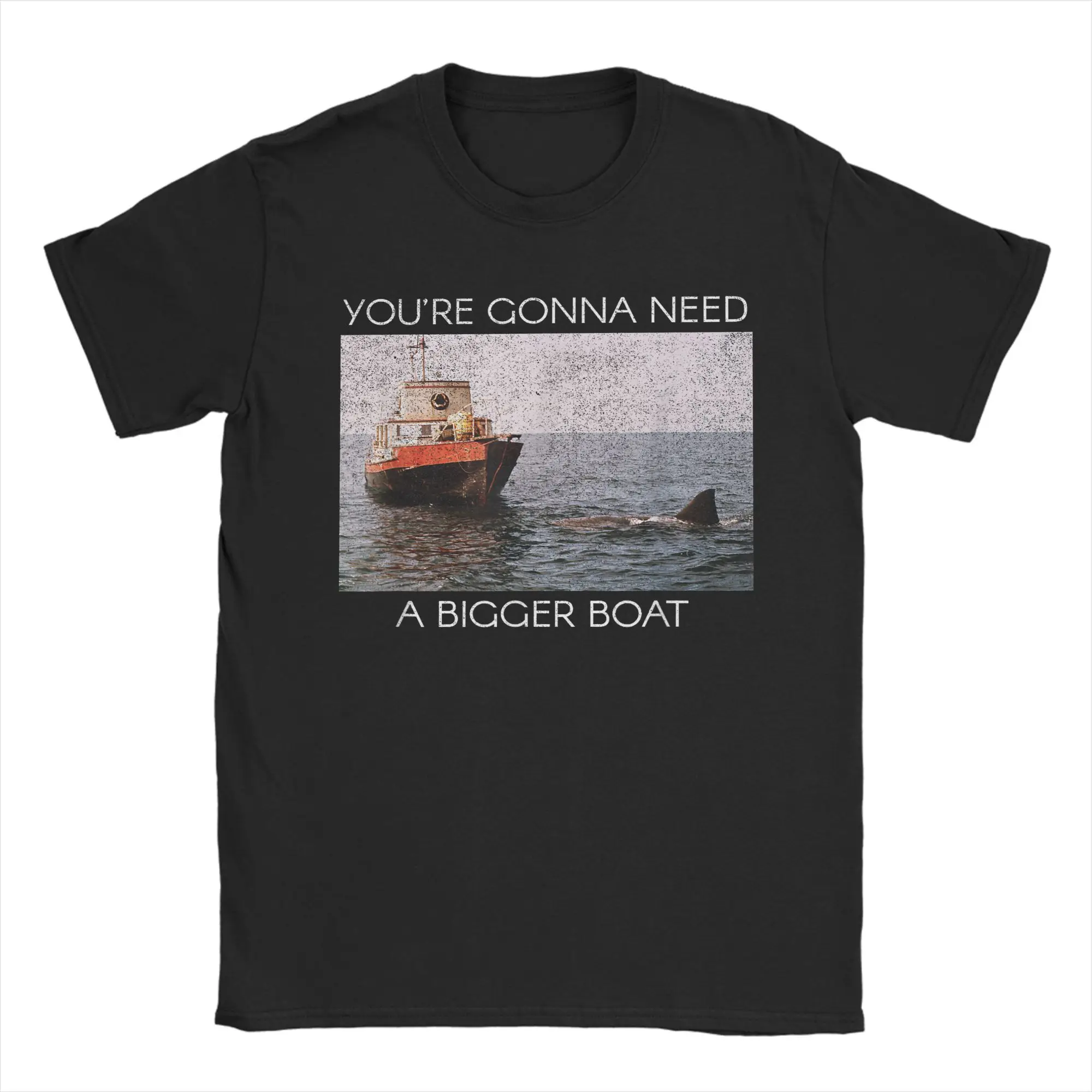Men Jaw-Shark You're Gonna Need A Bigger Boat T Shirts Screen Grab Cotton Merch Casual Short Sleeve O Neck Tees Unique T-Shirts