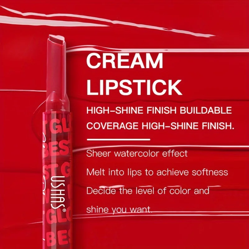 ลิปสติกเนื้อชุ่มชื้น ลิปบาล์มเนื้อแน่นสีชัด ติดทนนาน บำรุงริมฝีปาก