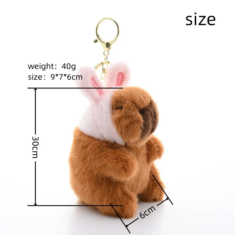 new Cute Soft good Rua high-end version of the Dolphin Park Capibala toy keychain pendant plush toy