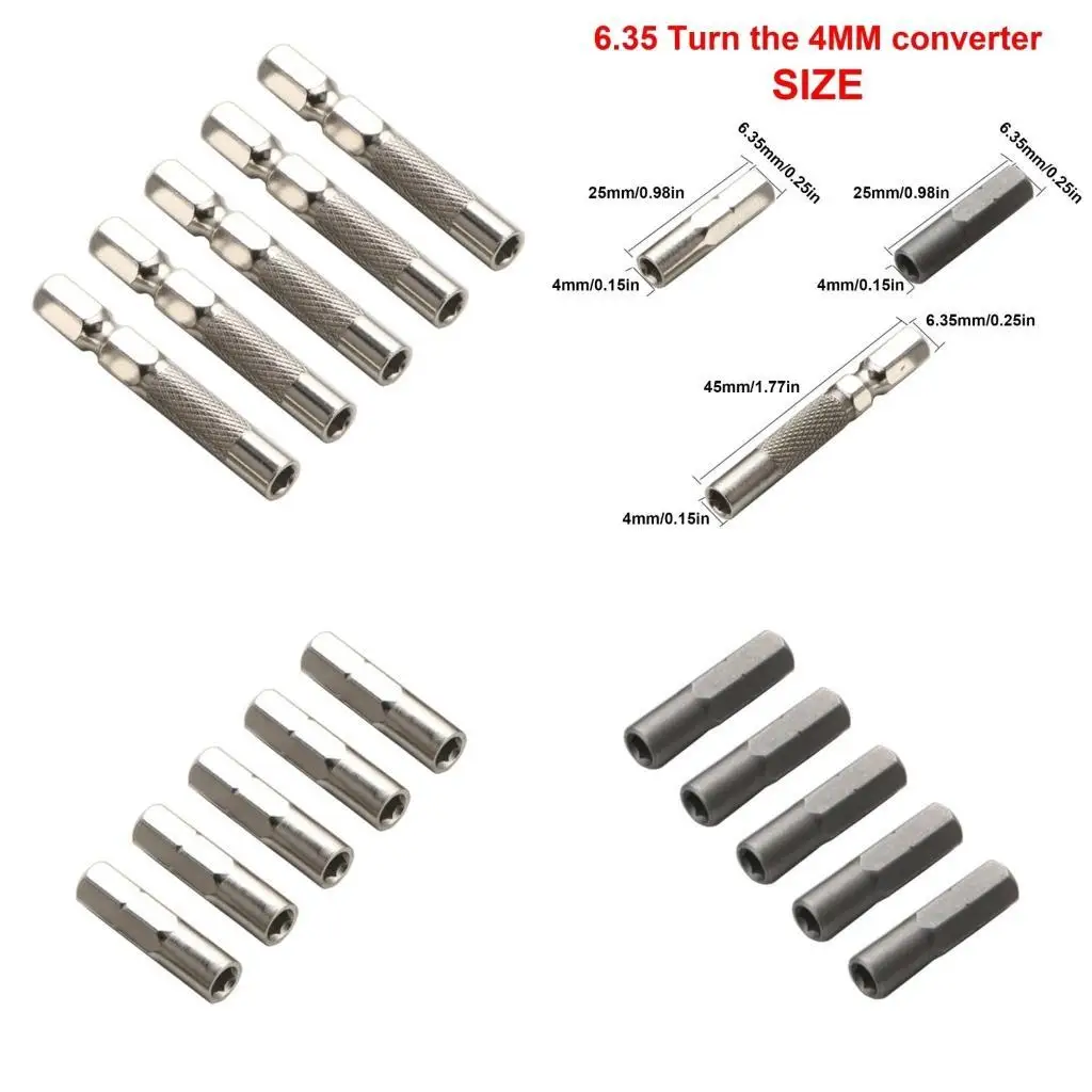 

Y1UD 5Pieces Hexagonal Shank Adapter Set For Precision Bit Electric Screwdriver Use