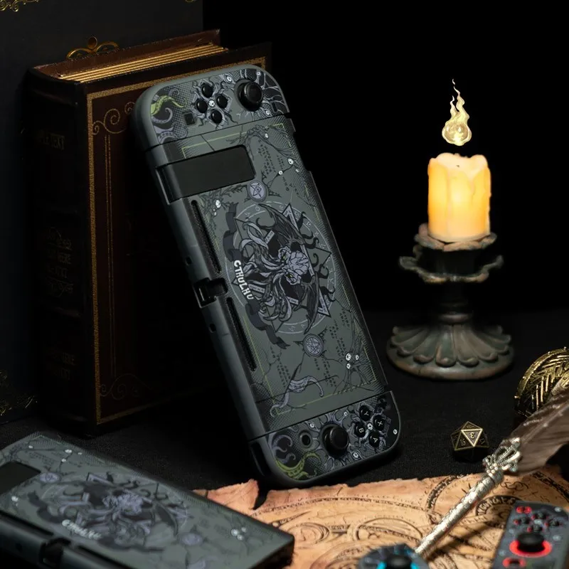 GeekShare Great Cthulhu Protective Shell Split JoyCon Case Fairy League Hard Case Cover Back Grip Shell for Nintendo Switch