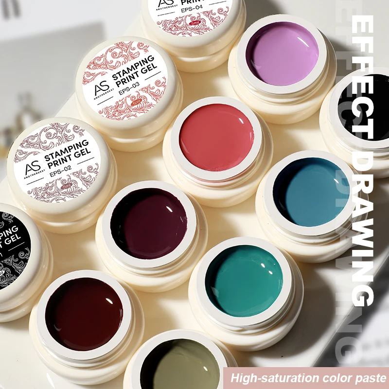 كما مسمار الطباعة ختم هلام البولندية 5 مللي ألوان مسمار الفن الطباعة الورنيش لختم لوحة أسود أبيض طباعة ورنيش لا كيت #4