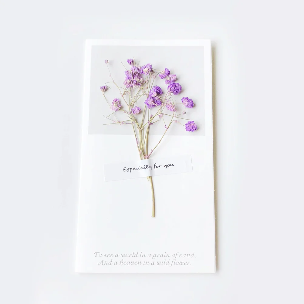 

10 Pcs Dried Flower Greeting Card Party Niece Birthday Cards Assorted Valentine's