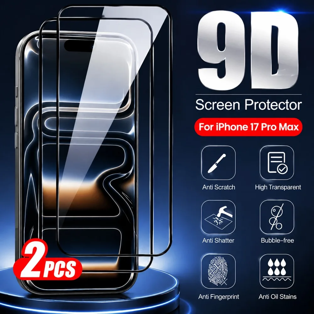 2 Stück Panzerglas für iPhone 15 15 Plus 16 16 Plus 17 18 Displayschutzfolie für iPhone 15 Pro 15 Pro Max 16 Pro 17 Pro 18 Pro HD