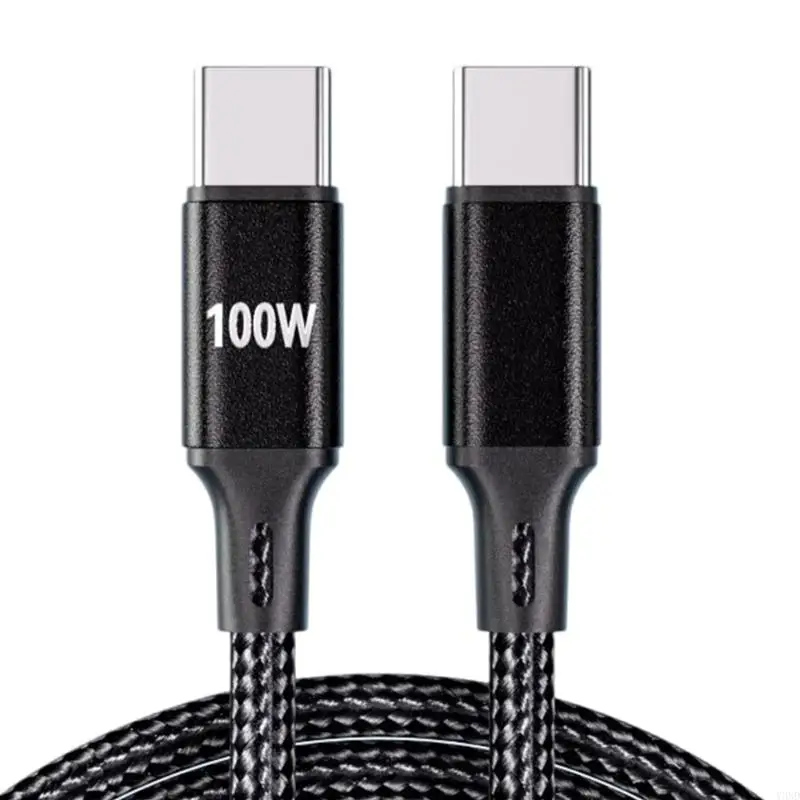 

USB C Кабель Тип C к типу C 100 Вт быстро зарядка нейлоновая зарядная зарядная проволока y3nd