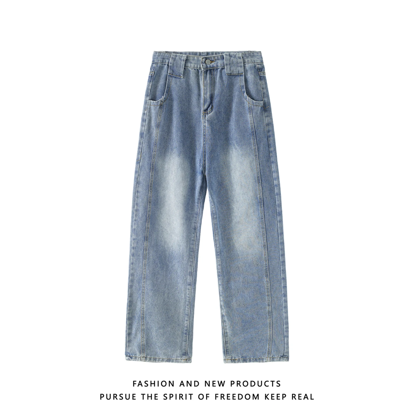 

Американские мужские джинсы с широкими штанинами, уличный стиль, осень-зима, ретро, крутые, прямого кроя, универсальные длинные брюки для подростков