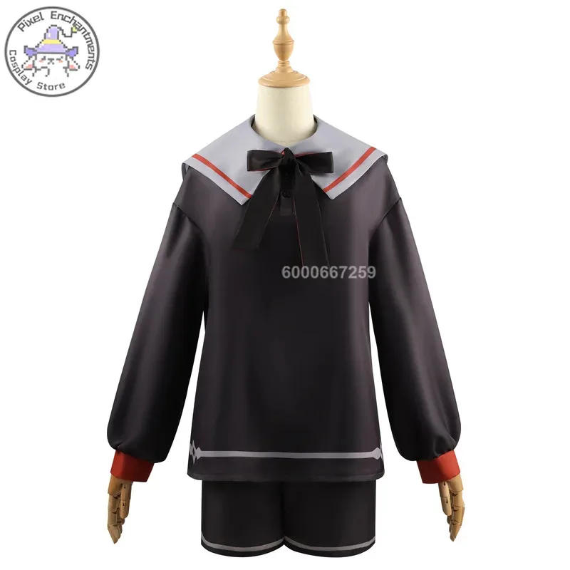 Game Genshin Impact Young Arlecchino Cosplay Costume Cute Women Role Play Wig Bow tie black Outfit Comic-Con Halloween Party