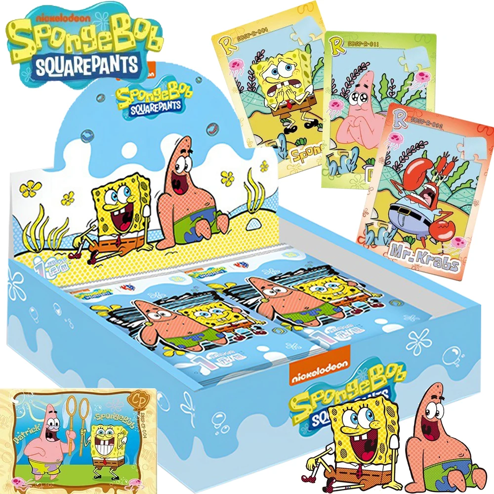 

KABAO SpongeBob SquarePants Cards Booster Box Popular Anime Patrick Star Sandy Character Wonderful Fashion Portrait Cards Gifts