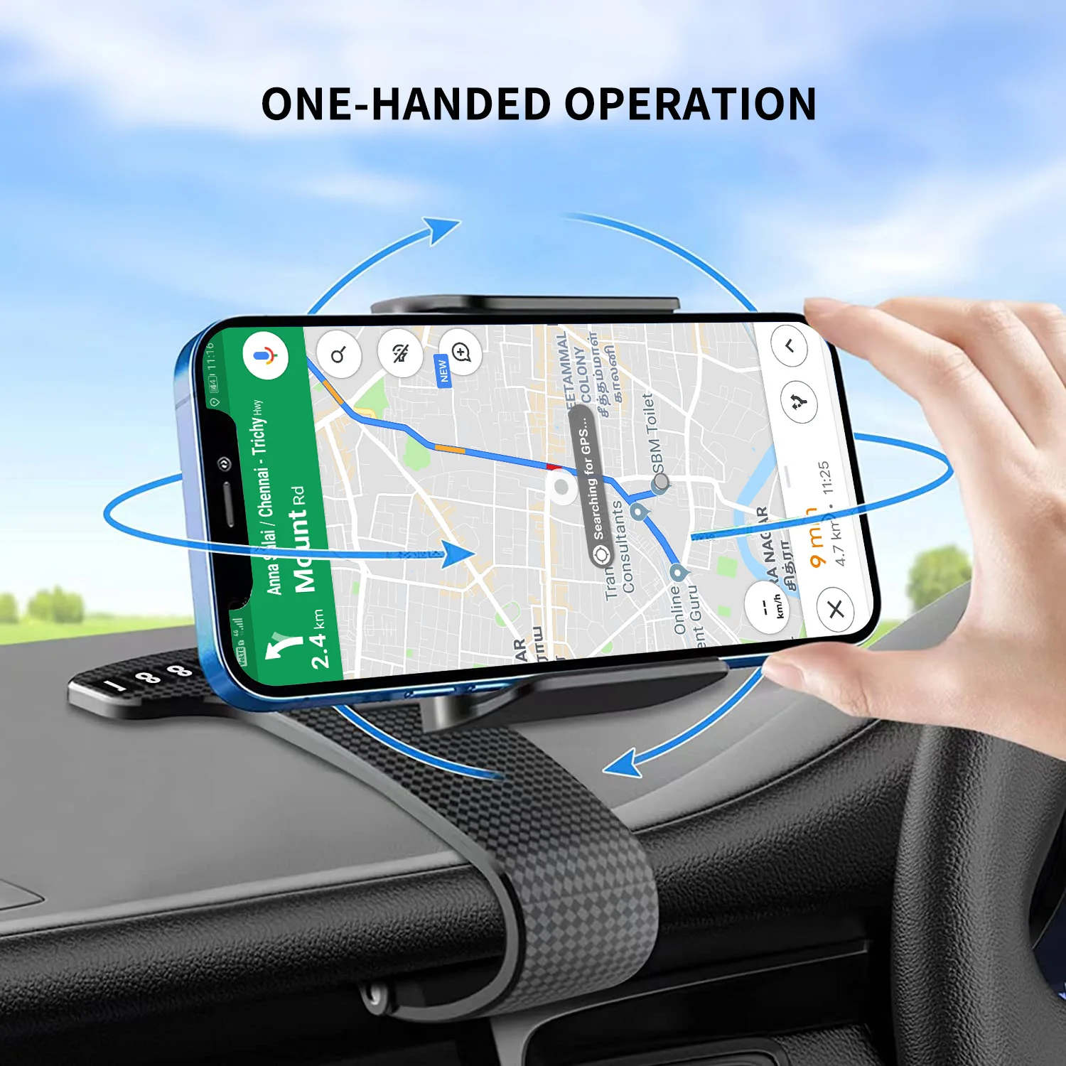 Car Phone Holder Universal Dashboard Mount Mobile Cell Phone Stand Adjustable GPS Navigation Bracket for iPhone Xiaomi Samsung