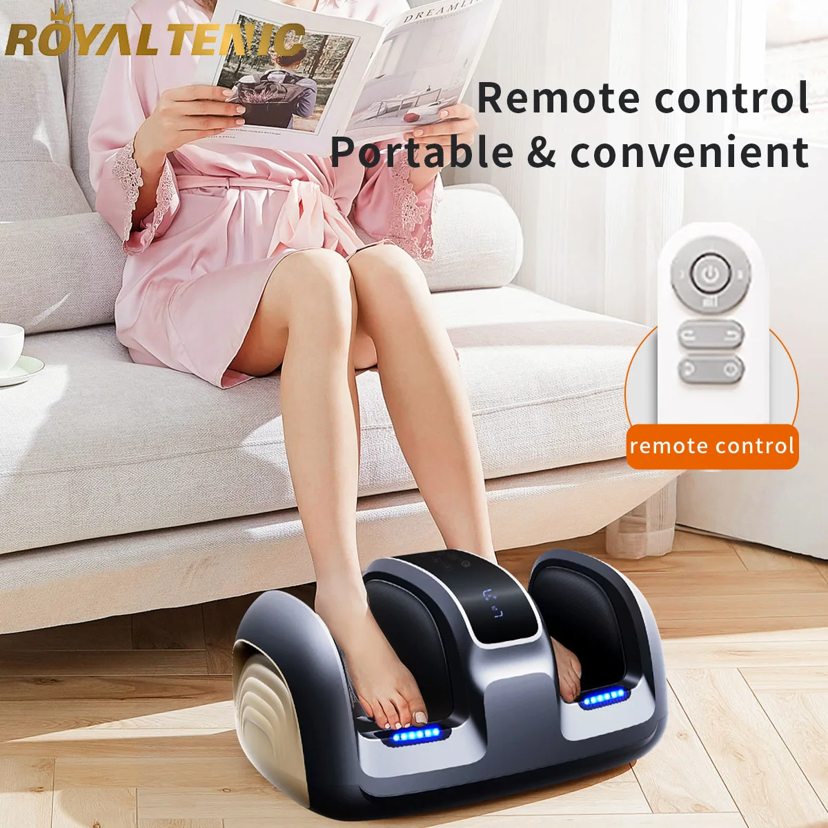 

Electric Hot Compress Foot Massager Red Light Heating Therapy Shiatsu Deep Relief Pain Remote Control Foot Spa Machines