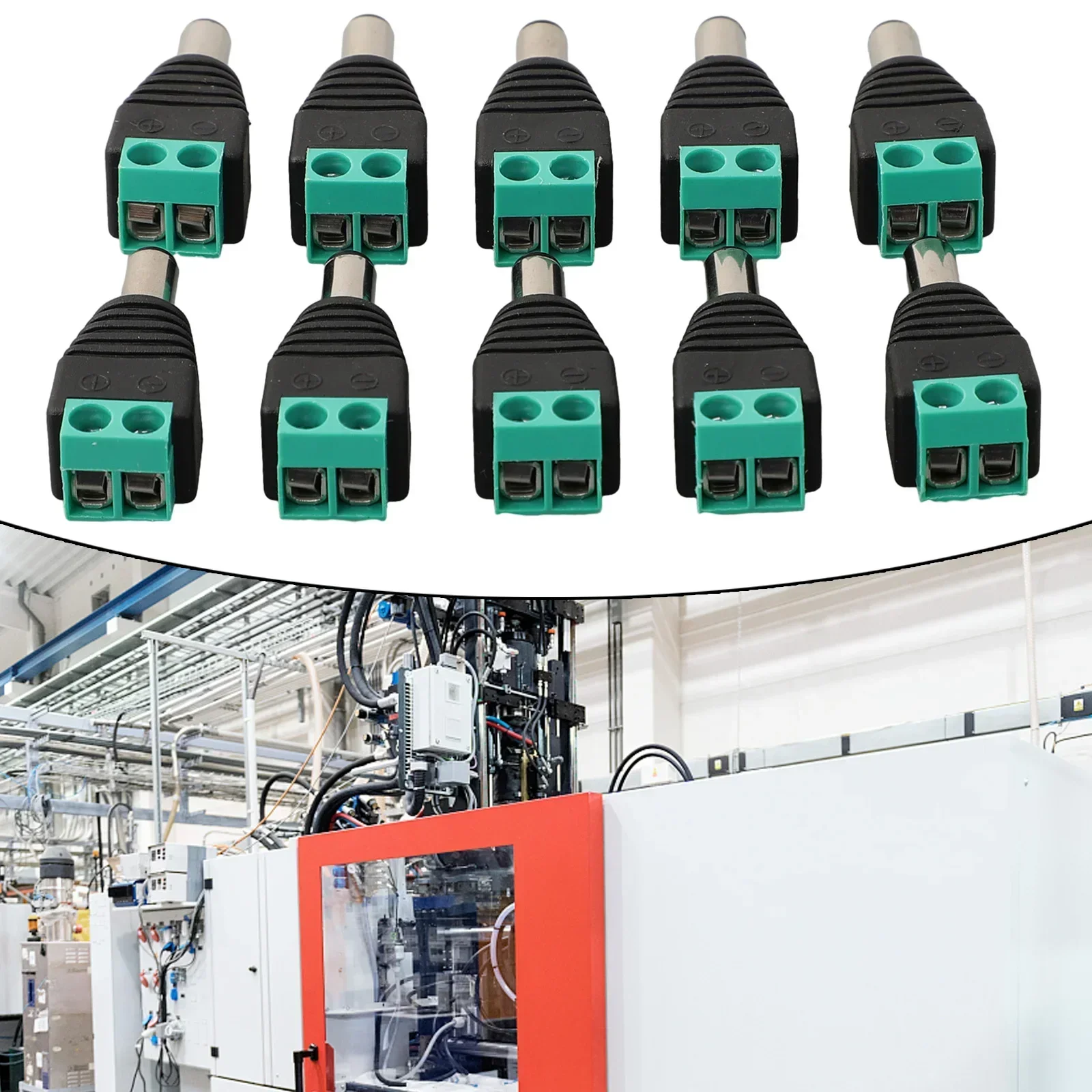 10 STKS Mannelijke DC Stekker Adapter Connector 5 5x2 1 MM 12 V 24 V Plug voor LED Voeding Eenvoudig te Installeren en Duurzaam