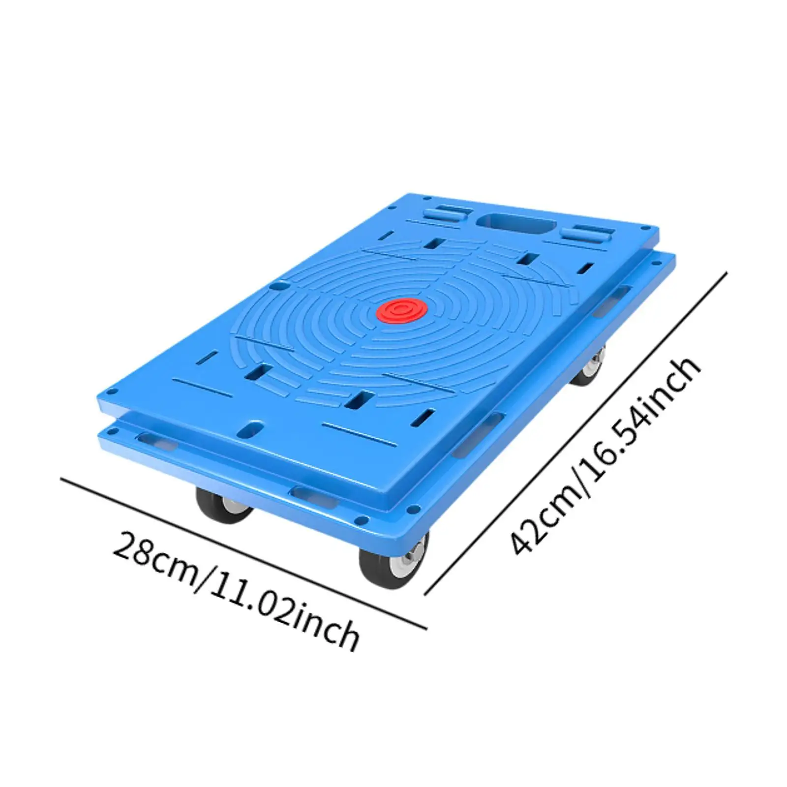 Furniture Dolly Portable with 4 Wheels Moving Dolly Small Flat Dolly Trolley Cart for Garage Warehouse Office Delivery Home