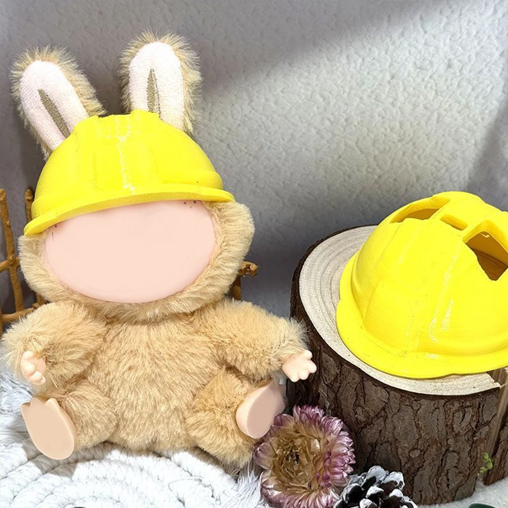 

Doll Accessories for V1 V2 V3 17cm Labubu Bjd Clothing Hard Hat Doll Clothes Protective Hat Safety Cap Construction Hat Toy Gift