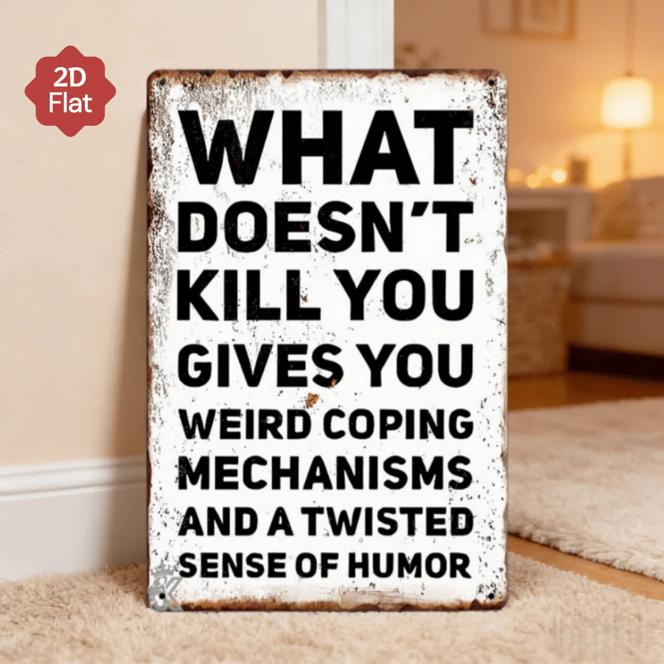 2D Flat Design Vintage Wall Decor, 