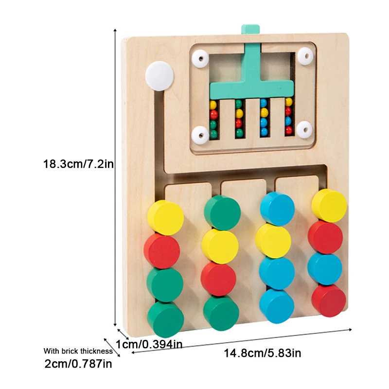 Puzzle en bois Montessori, jeu de logique, formation à la pensée, illumination, coordination œil-main, jouet précoce