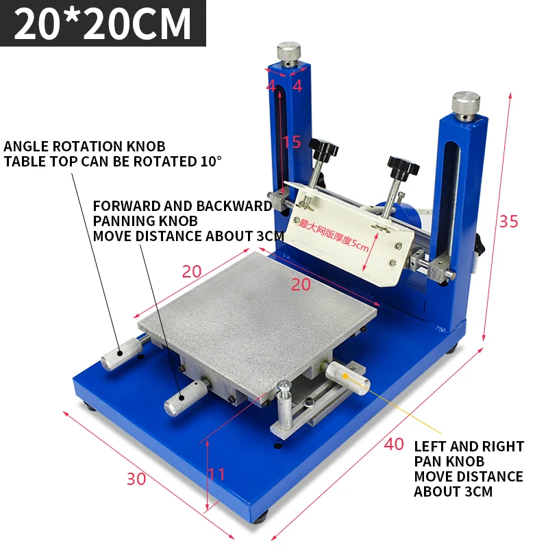 

High precision manual screen printing table Hand printing table screen printing machine Screen printing machine