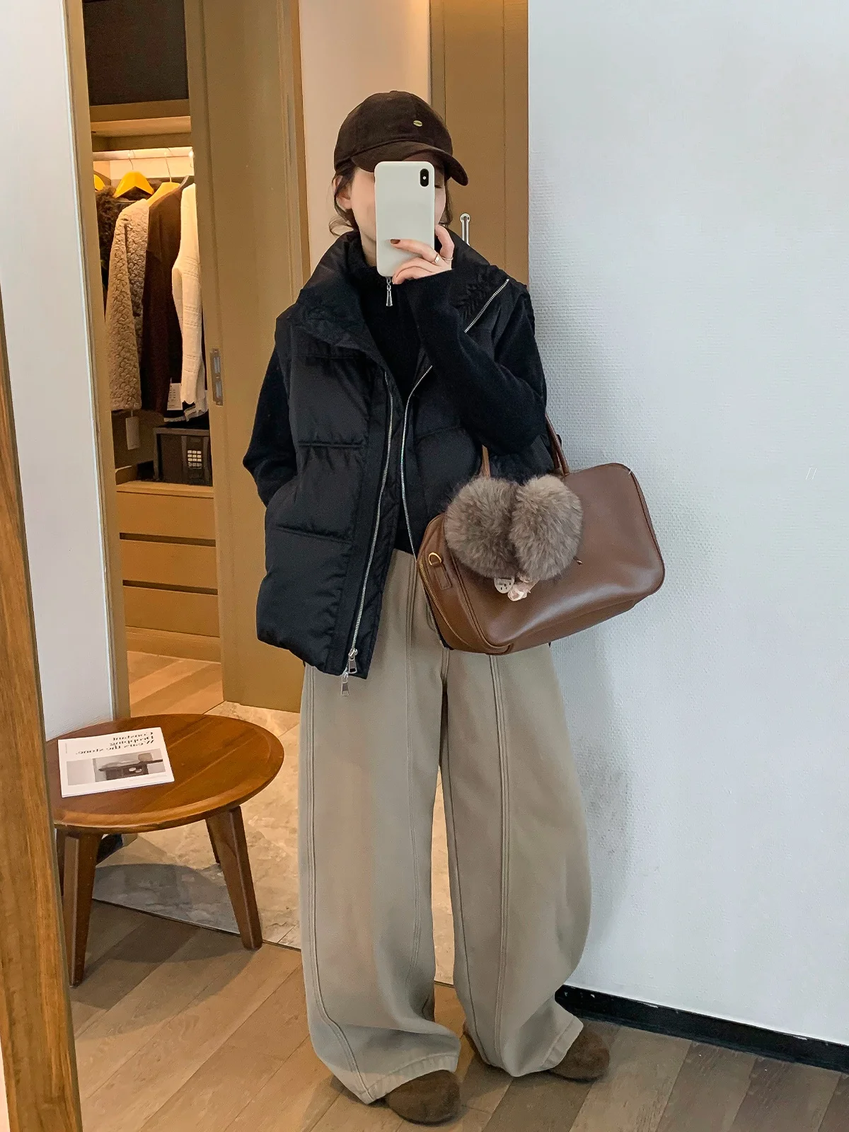 

Женский утепленный пуховый жилет Love Devil Fi Bla с воротником-стойкой, универсальная теплая верхняя одежда для повседневной носки, новинка зимы