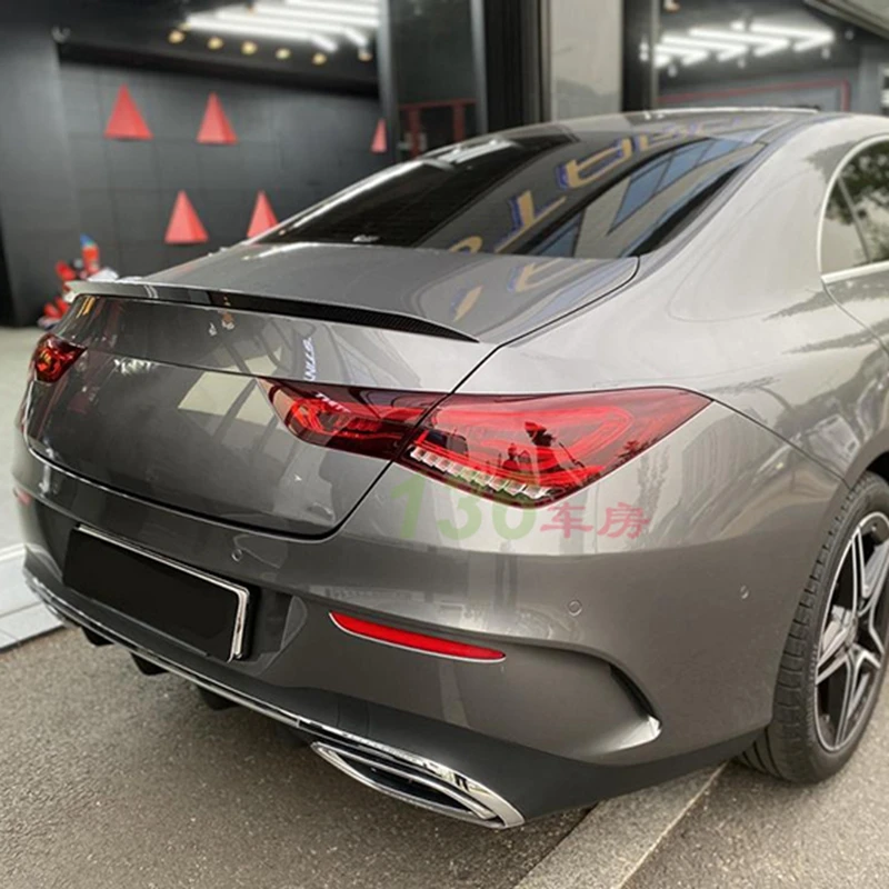 

Для Benz CLA W118 AMG35 2021 + Высококачественный задний спойлер из углеродного волокна