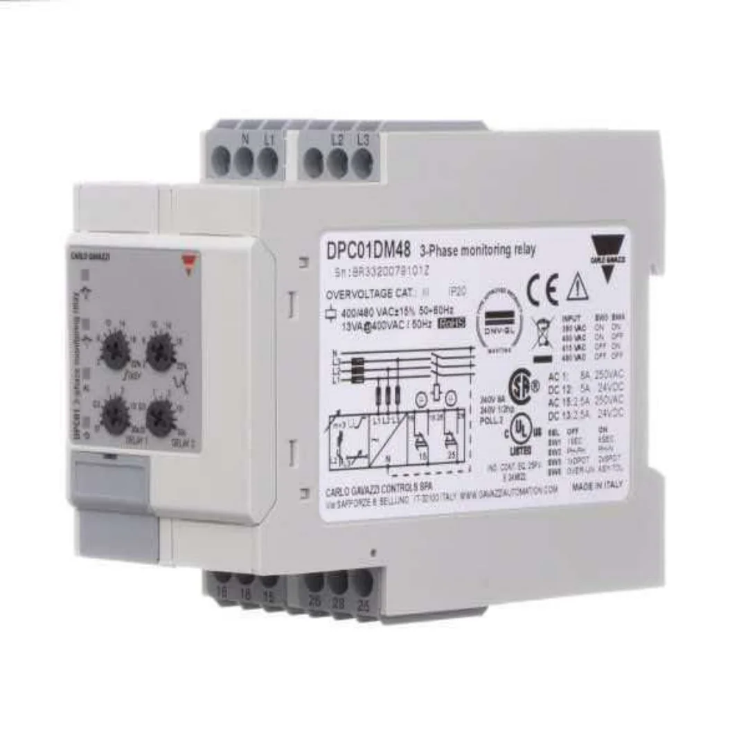 DPC01DM48 Swiss Geiger Three-Phase Voltage Relay Overvoltage/Undervoltage Phase Sequence Protector Reverse Phase/Phase Failure