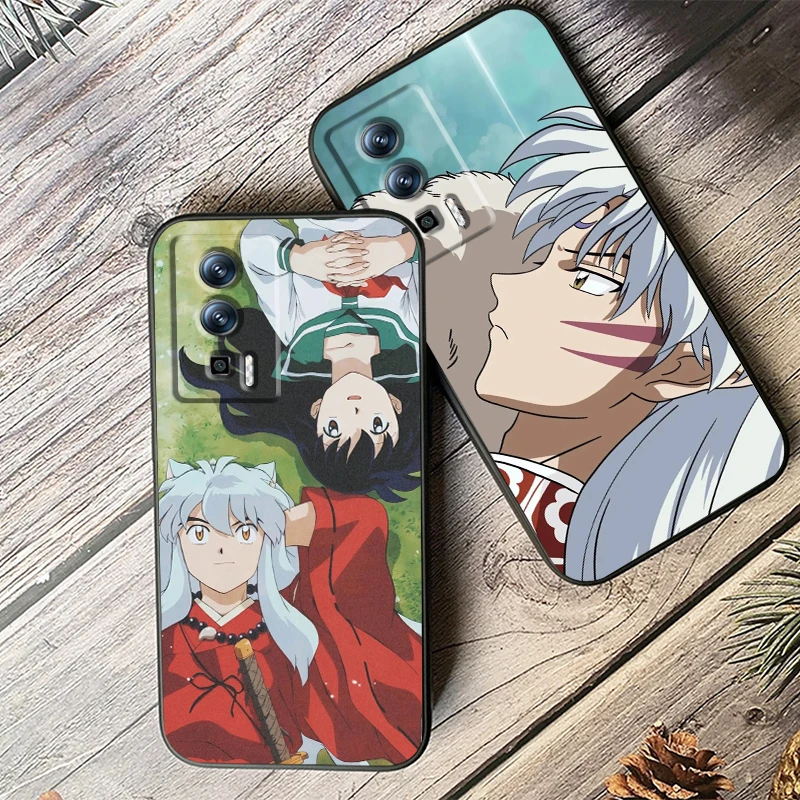 I-Inuyasha Anime Sesshoumaru For Xiaomi Redmi 9A 9C 9AT 10C 9 9T 10 12C 13C A3 12 K60 A1 K50 K40 5G Black Funda Phone Case