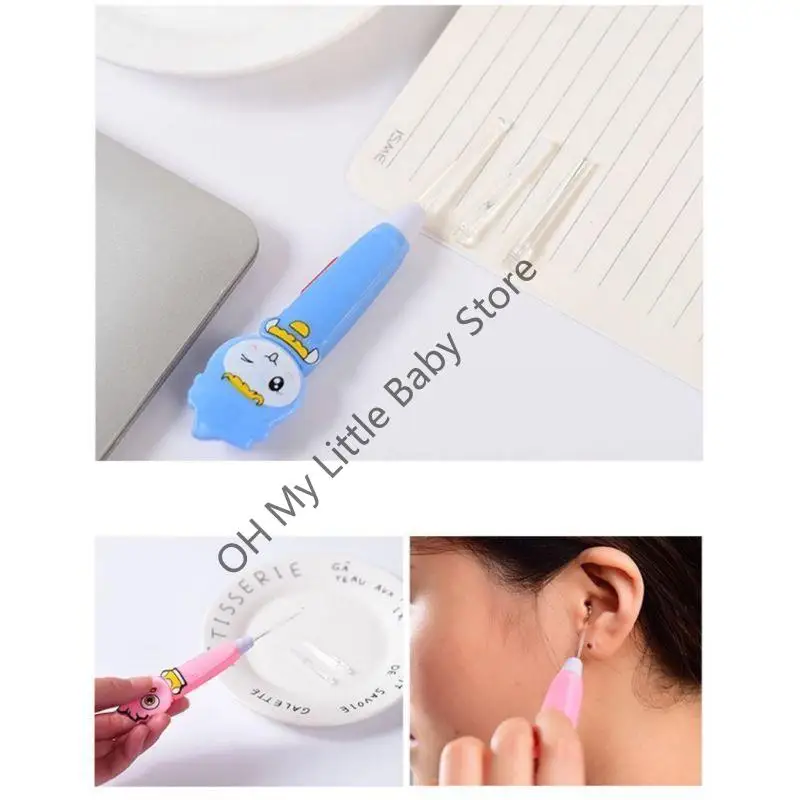 مزيل شمع الأذن بإضاءة LED M76C، سدادات أذن مضيئة قابلة للإزالة، أدوات تنظيف شمع الأذن