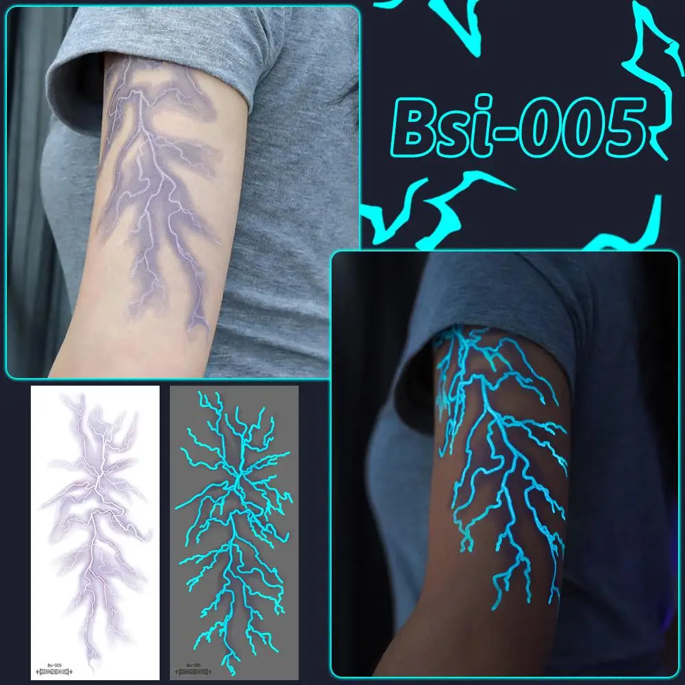 

Luminous Tattoo Stickers Bold Makeup For Cosplay Role Play Party Gifts Demonizing Sticker H6W9