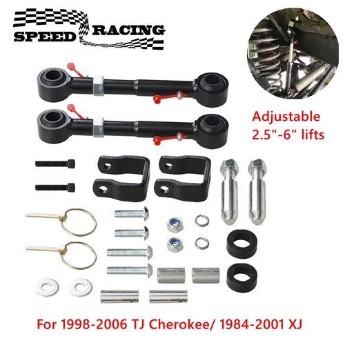 Imagen 1 del producto La biela delantera ajustable desconecta el sistema para Wrangler 1998-2006 TJ Cherokee 1984-2001 XJ con 2,5 elevadores "" - 6""