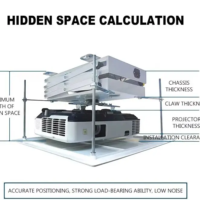 

70/100 см подъемный кронштейн для проектора, электрический потолочный кронштейн для кинотеатра, церкви, моторизованные ножницы с беспроводным пультом дистанционного управления