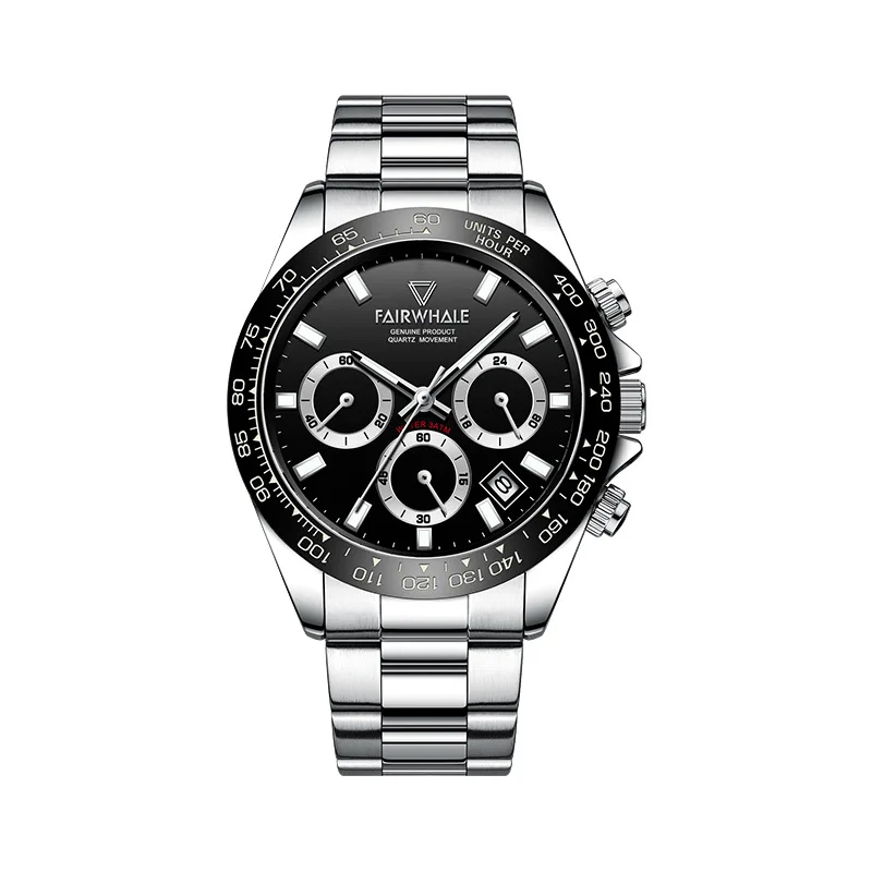 Men's Daytona Three-Eye round Multi-Functional Sports Waterproof Automatic Quartz Watch