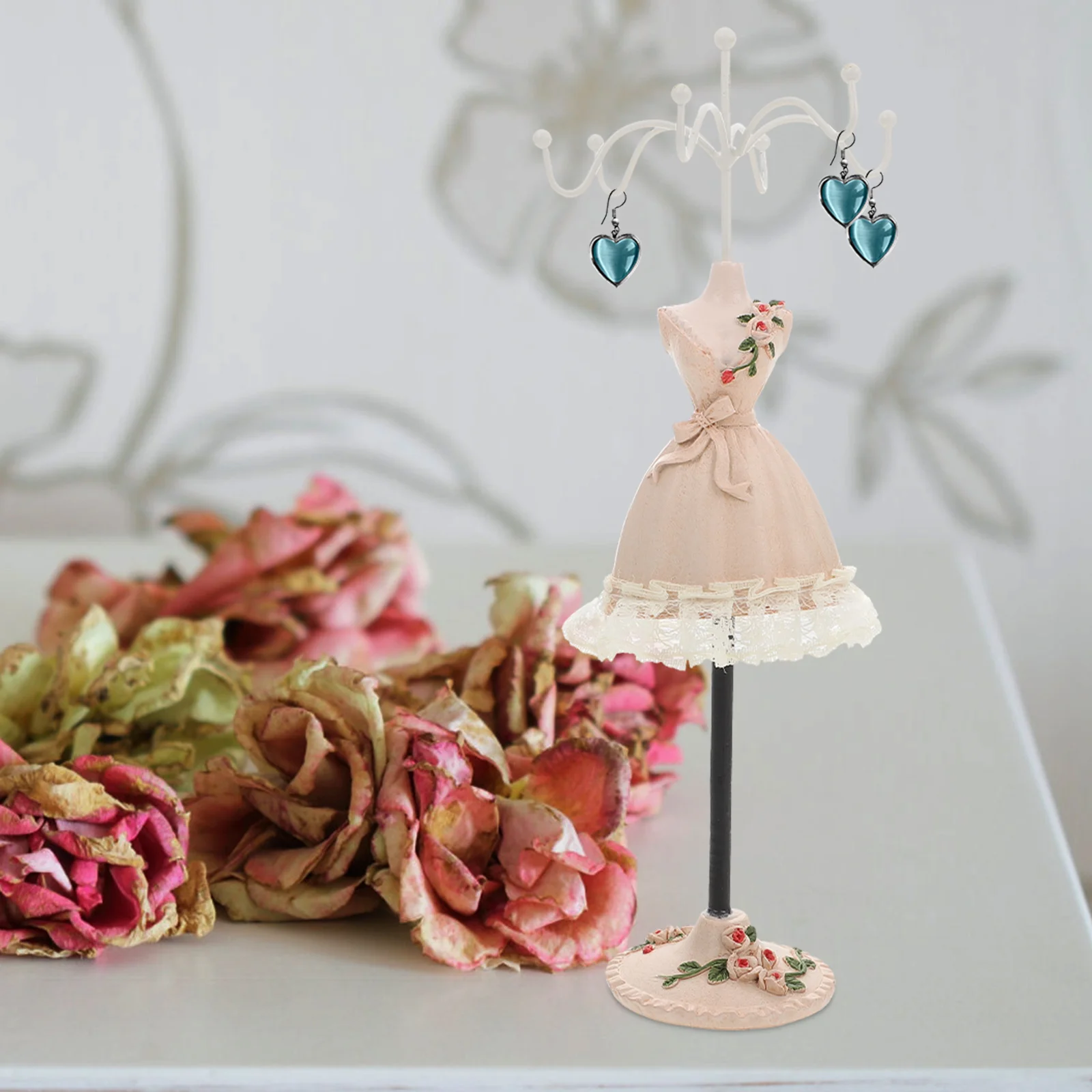 Jewelry Rack Delicate Desktop Necklace Stand Household Jewelry Organizer Display Holder For Ring Earring Bracelet