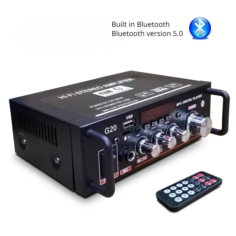 

Digital Desktop Audio Bluetooth Power Amplifier Shop Classroom Home HIFI Karaoke Home Theater Sound System Subwoofer Speaker G20