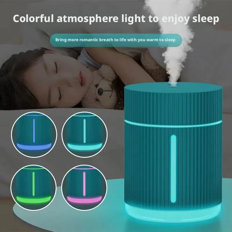 USB Rechargeable Home Portable Ultrasonic Humidifier with Air Diffuser & Color-Changing Lights 1200ml Capacity Humidity Control